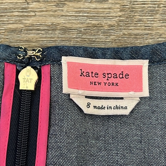 SOLD IN STORE Kate Spade Chambray Flounce Top Size 8 - Picture 8 of 13